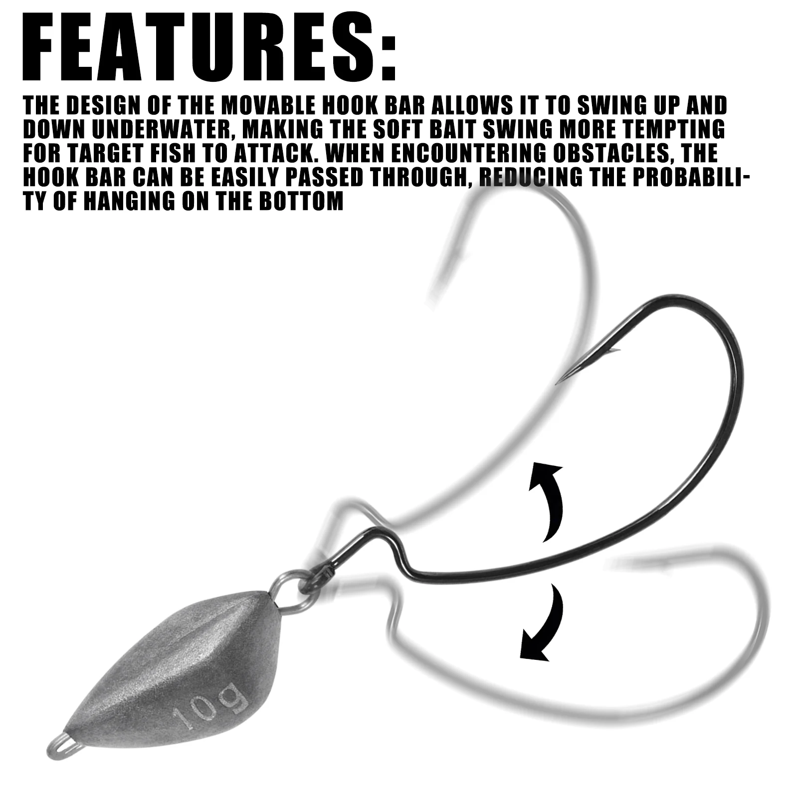 5개입 지그 헤드 낚시 추, 크랭크 훅용 낚시 추, 낚 - Furniture Hardware Jig 리뷰 및 가격