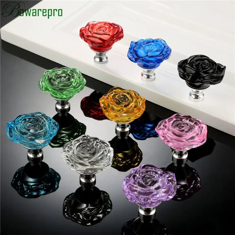 Bowarepro 50MM 크리스탈 로즈 유리 손잡이  - Furniture Hardware Jig 리뷰 및 가격